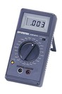 Handheld LCR Meter. 

Enclosed within a sturdy shell, LCR-814 Hand Held LCR meter is a reliable and easy-to-use workhorse for quick capacitance, inductance, and resistance measurement. Large 0.5", 3 1/2 digits display guarantees clear view in typical yet less than perfect conditions such as field services. But convenience is not the only virtue; with 0.1 H/0.1pF/1m high resolutions, dissipation factor measurement, and zero adjustment for removing lead impedance, LCR-814 has the capability in precision to almost replicate that in true in-circuit measurements.