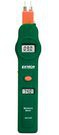 Pocket size meter with adjustable pins for wood and building materials