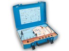 Simulation of common electrical installation usually met in an individual house or apartment. This board is to be used preferably by sales personnel when demonstrating operation of electrical installation test equipment
