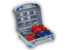Metrel’s all new A 1322 Multifunctional test adapter is designed for troubleshooting, as well as for periodic testing on 3-phase appliances and machinery. Unique functions such as, active polarity testing, differential leakage testing and testing of 3-phase RCD’s make the A 1322 Active 3-phase Adapter an ideal instrument for advanced applications. The A 1322 adapter is designed for use alongside the MI 3321 MultiservicerXA and the MI 3310/MI 3310A SigmaGT enabling functional tests to be carried out on machines up to 40 A. Several test socket outlets make this instrument an ideal tester for testing industrial extension leads that may also be RCD protected.
Due to the powerful test data management included with both supporting test instruments, all test data can easily be equipped with needed parameters. This data can be stored into the large memory included, and with the support of the powerful data management system PC SW Patlink Pro, exported as professional test reports.