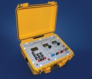 The 7093 is a fully integrated dual channel pressure test and calibration system, coupled with a independent micro-processor based voltage and current loop calibrator. The instrument is therefore suitable for on-site test and calibration of both pressure and electrical process loop signals. For pressure two channels with the ranges specified on ordering are available. Standard ranges for each channel are; 0.2, 2, 5, 10, 20, 35, 70, 100, 200, 400, and 600bar. Vacuum down to -850mbar is possible on the 2bar version.  