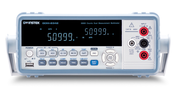 GW INSTEK rolls out a new generation precision Dual Measurement Multimeters – the GDM-8341 and GDM-8342 are 50,000 count, [VFD] Vacuum Fluorescent Dual display, 0.02% DC accuracy Multimeters in a Bench-style form factor that emphasize greater productivity for the user.