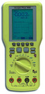 The hand held 440 scope plus features an easy to use combination of a single input 1 MHz oscilloscope with True RMS DMM.