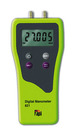 Differential input high resolution manometer with A612 protective boot, two A603 1/8" barbed NPT fittings, two A605 1/8" barbed T fittings, two A776 static tips, and A908 carrying case with shoulder strap.