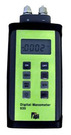 Dual Differential Input Manometer with ±5 psi range and 0.001 psi resolution. Seven units of pressure: inH2O, mbar, KPa, PSI, mH2O, mmHg, inHg, Auto power off, Record/Min/Max, Backlight display, Zero function, Trim mode to stabilize readings. 