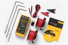 The Fluke 1621 Kit is an easy-to-use earth ground tester. For ground resistance testing, the 1621 Kit is the first line of defense in detecting reliable ground connections. The unit features basic ground testing methods including 3-pole Fall-of-Potential as well as 2-pole ground resistance tests. Its convenient size, rugged holster, and large, clear LCD display make it an ideal field earth ground tester, for most electrical grounding work environments. With a simple user interface and intuitive functionality, the Fluke 1621 Kit is a handy grounding tool for electrical contractors, utility test engineers, and earth ground specialists.