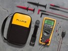 Rugged 1000 V CAT III Fluke-179 multimeter with industrial strength test lead probe kit in a compact lightweight soft case. Includes AC220 SureGrip™, Alligator Clips TP220 SureGrip™, Test Probes, TL224 SureGrip™, Silicone Test Leads and ToolPak, magnetic meter-hanger.

Limited lifetime warranty on the multimeter, 1-year on all accessories