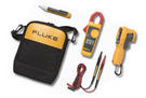 This kit helps electricians and HVAC technicians test for overheated electrical devices and use the clamp meter and voltage detector to find out more about the problem.
