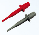 Set of two (one red, one gray) Hook Clips, designed for use with STL 120 Shielded Test Leads, VPS40 and TL75 Test Leads. Accepts wires up to 2.5mm. The contact material is made of reinforced nickel plated steel