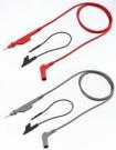 Set of two (one red, one gray) double insulated silicone shielded test leads for noise free measurements. Specially designed for use with the Fluke ScopeMeter 120 Series. Compatible with AC120 Alligator Clips and HC120 Hook Clips. Safety designed ground leads included. Integral strain relieve and extra hard probe tips provide extra long service life. Features safety designed shrouded plugs and notched tip to prevent probe from sliding.