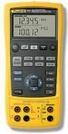 “Simply" Powerful!
Take along the Fluke 725 Multifunction Process Calibrator, and you're equipped to test and calibrate almost any process parameter. Measure and source mA, volts, temperature (RTDs and thermocouples), frequency, ohms, and pressure, using optional pressure modules.

Do you need to calibrate transmitters? The 725's split display lets you view input and output values simultaneously. For valve and I/P tests, you can source mA while measuring pressure. The 725 has auto-stepping and auto-ramping for remote testing, plus 25% stepping for fast linearity tests.

From the moment you pick it up, the Fluke 725 is ready to perform. Its simple controls, without menus, make operation easy. Its memory functions make set up fast. And its rugged design lets it work as hard as you do.
